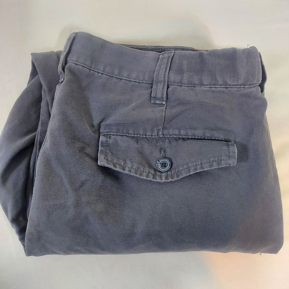 Croft and Barrow Mens Gray Cargo Pants Chinos Cotton Size 36x29 ripstop Read!